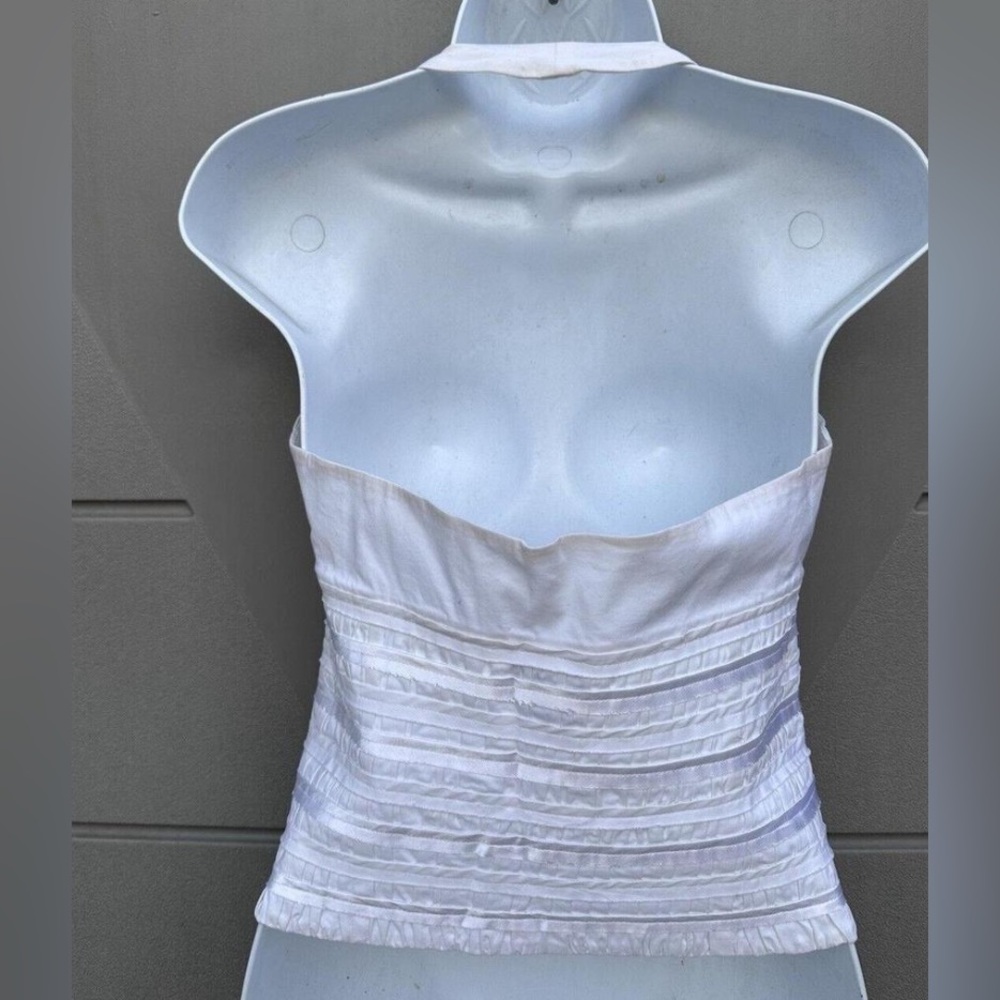 I.N.C. White Halter Top with Bow Details vintage - Picture 2 of 3